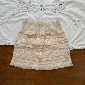 Y2K Lacey Ruffle Mini Skirt